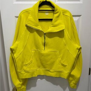 Lululemon Scuba Oversized Yellow Half-Zip Women's Sweater